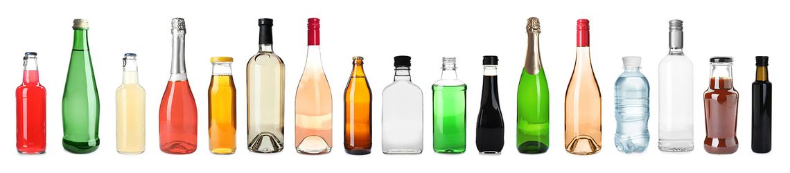 Glasflaschen und Konservengläser